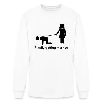 Finally Getting Married Leash - Men's Long Sleeve T-Shirt - white - Front