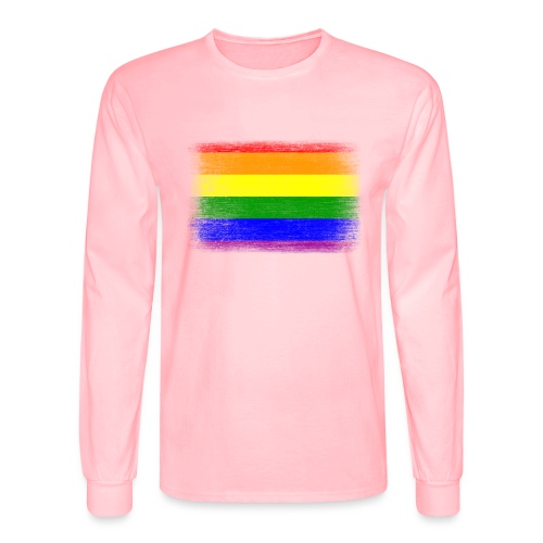 Grunge Rainbow Pride Flag - Men's Long Sleeve T-Shirt
