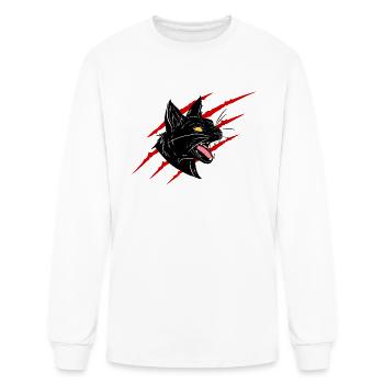 Scratch Black Cat - Men's Long Sleeve T-Shirt - white - Front