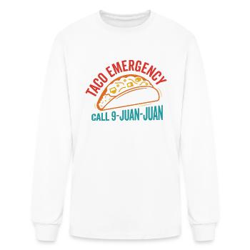 Taco Emergency Call 9-Juan-Juan Funny - Men's Long Sleeve T-Shirt - white - Front