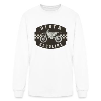 Dirt Gasoline Cross Bike Motorsport - Men's Long Sleeve T-Shirt - white - Front