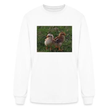 Baby Chicks in Grass - Men's Long Sleeve T-Shirt - white - Front