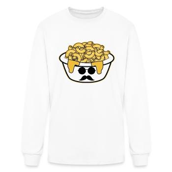 Mac And Cheese Papa - Men's Long Sleeve T-Shirt - white - Front