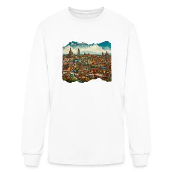 Mexico City Skyline Cityscape Vibrant Metropolis - Men's Long Sleeve T-Shirt - white - Front