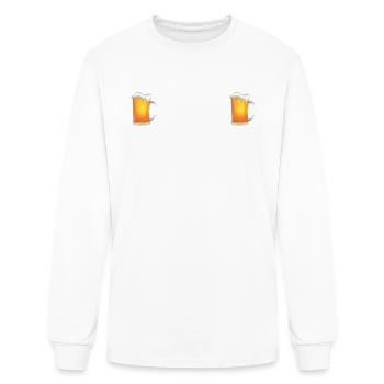 Grinning From Beer To Beer - Men's Long Sleeve T-Shirt - white - Front