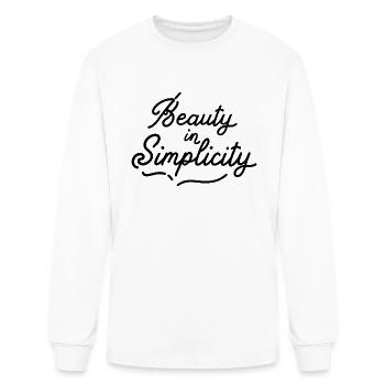 Beauty in Simplicity - Men's Long Sleeve T-Shirt - white - Front