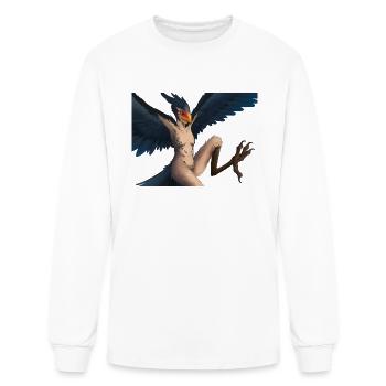 A mythical harpy with sharp claws - Men's Long Sleeve T-Shirt - white - Front