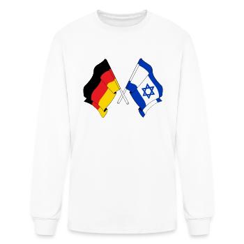 Germany flag and Israel flag - Men's Long Sleeve T-Shirt - white - Front