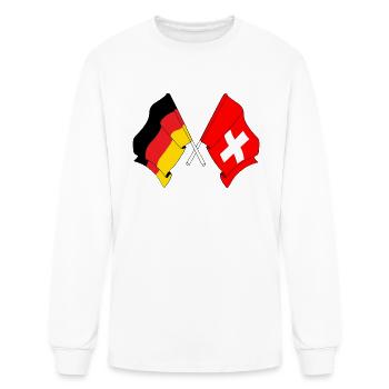 Germany flag and Switzerland flag - Men's Long Sleeve T-Shirt - white - Front