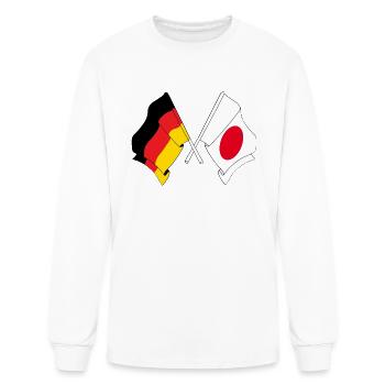 Flag of Germany and flag of Japan - Men's Long Sleeve T-Shirt - white - Front