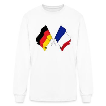 Flag of Germany and flag of France - Men's Long Sleeve T-Shirt - white - Front