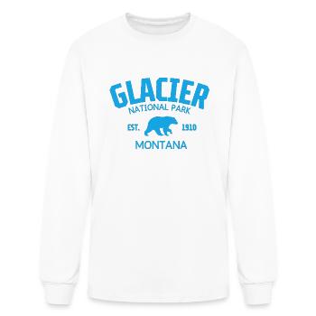 Parc national des Glaciers - T-shirt à manches longues Homme - blanc - Devant
