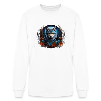 mystical wolf - Men's Long Sleeve T-Shirt - white - Front