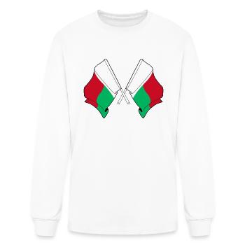 Two flags crossed Madagascar - Men's Long Sleeve T-Shirt - white - Front