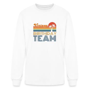 BIRTHDAY TEAM - Men's Long Sleeve T-Shirt - white - Front