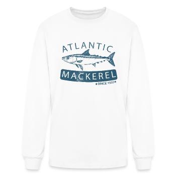 Atlantic mackerel fishing bait fisher man - Men's Long Sleeve T-Shirt - white - Front