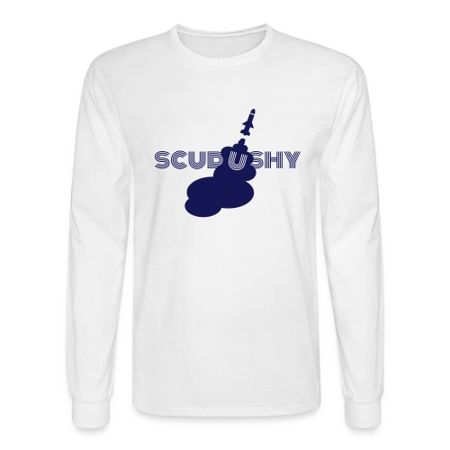 scudushy logo navy - Men's Long Sleeve T-Shirt