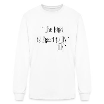 the bird is freed to fly - Men's Long Sleeve T-Shirt - white - Front