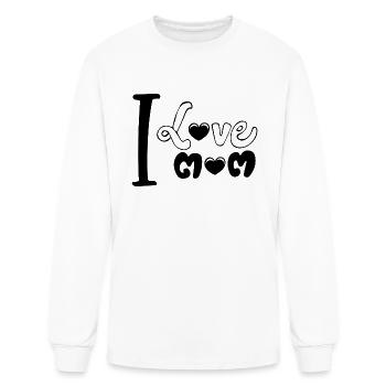 I Love Mom For Mother For Mom Birthday For Mother - Men's Long Sleeve T-Shirt - white - Front