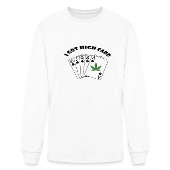royal flash spade - Men's Long Sleeve T-Shirt - white - Front