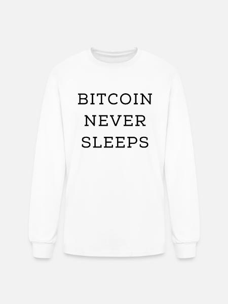 Bitcoin never sleeps hippie - Men's Long Sleeve T-Shirt - white