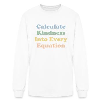Math Teacher Kindness Calculate Kindness - Men's Long Sleeve T-Shirt - white - Front