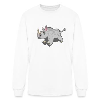 White RhinoFor Streength - Men's Long Sleeve T-Shirt - white - Front