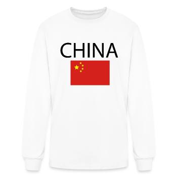 China - Men's Long Sleeve T-Shirt - white - Front