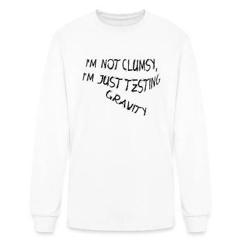 Testing Gravity - Men's Long Sleeve T-Shirt - white - Front