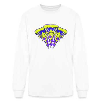 Pizza Salami Fast Food Party Crew Sunglasses Team - Men's Long Sleeve T-Shirt - white - Front