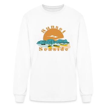 Sunset Seaside. Aesthetics - Men's Long Sleeve T-Shirt - white - Front