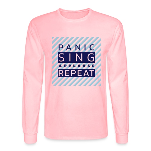 Panic — Sing — Applause — Repeat (duotone) - Men's Long Sleeve T-Shirt