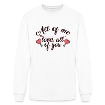 All of me loves all of you Valentines Day - Men's Long Sleeve T-Shirt - white - Front
