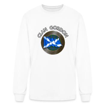 Nœud et drapeau du clan Gordon Tartan - T-shirt à manches longues Homme - blanc - Devant