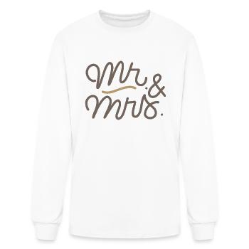 Mr and Mrs - Men's Long Sleeve T-Shirt - white - Front
