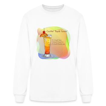 Tequila Sunrise Tequila Orange Juice Grenadine - Men's Long Sleeve T-Shirt - white - Front
