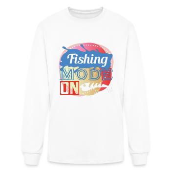 Mode On Bait Sea Ocean River Quote Metaphor - Men's Long Sleeve T-Shirt - white - Front