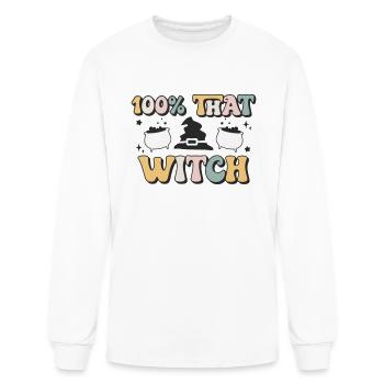 100 Percent That Witch Funny Halloween - Men's Long Sleeve T-Shirt - white - Front