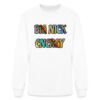 BIG NICK ENERGY - Men's Long Sleeve T-Shirt - white - Front