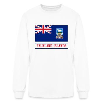 Falkland Islands Flag Souvenir - Men's Long Sleeve T-Shirt - white - Front