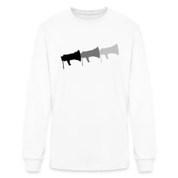 Logo megaphone propaganda symbol - Men's Long Sleeve T-Shirt - white - Front