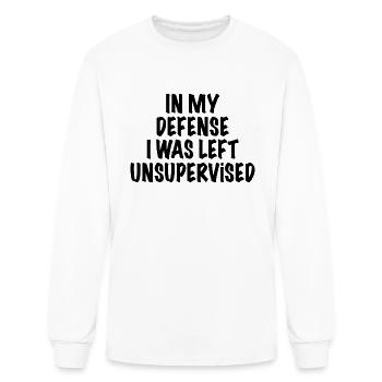 logo defense quotes - Men's Long Sleeve T-Shirt - white - Front