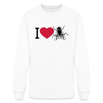 I Love House Fly - Men's Long Sleeve T-Shirt - white - Front