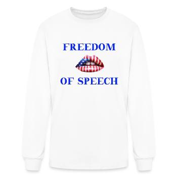 USA Freedom of Speech America United States Flag - Men's Long Sleeve T-Shirt - white - Front