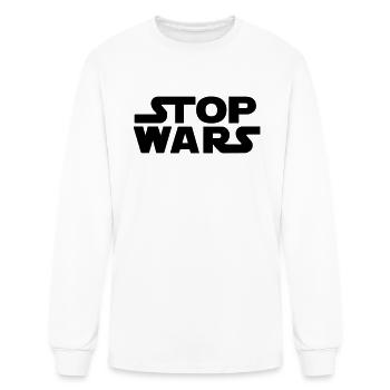 stop wars - Men's Long Sleeve T-Shirt - white - Front