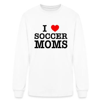 I Love Soccer Moms - Men's Long Sleeve T-Shirt - white - Front
