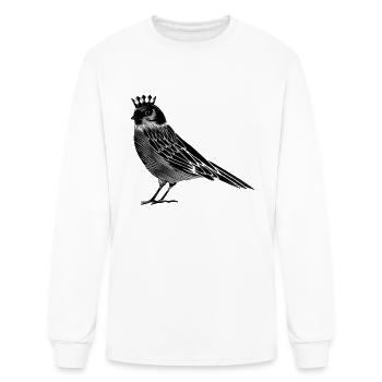 Un oiseau avec une couronne - T-shirt à manches longues Homme - blanc - Devant