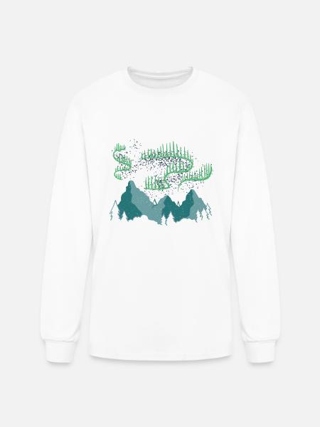 Nothern Lights - Men's Long Sleeve T-Shirt - white
