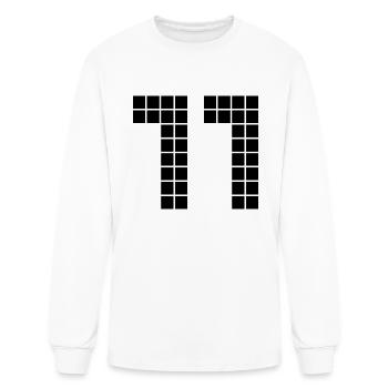 11 eleven numbers - Men's Long Sleeve T-Shirt - white - Front