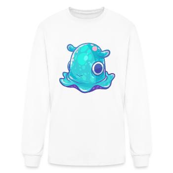 Cute Turquoise Dumbo Octopus - Men's Long Sleeve T-Shirt - white - Front